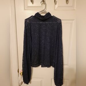 Elhoffer Design Nadja Lace Top in Navy